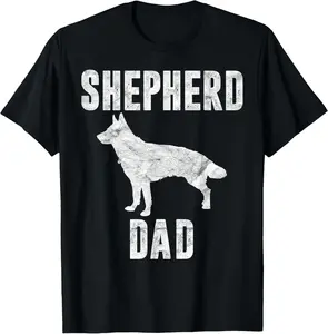 Vintage German Shepherd Dad Gift Dog Daddy Shepard Father T-Shirt