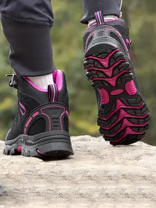 Women's Waterproof Hiking Boots Lightweight Comfortable Leather Mid Ankle Outdoor Trekking Boot