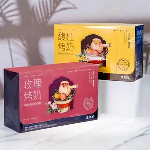 Rose/Osmanthus Baked Milk Tea 1 Carton 6 Drinks With Red Dates, Rock Sugar, Longan, Goji Berry, New Zealand Milk, Golden Needle Black Tea