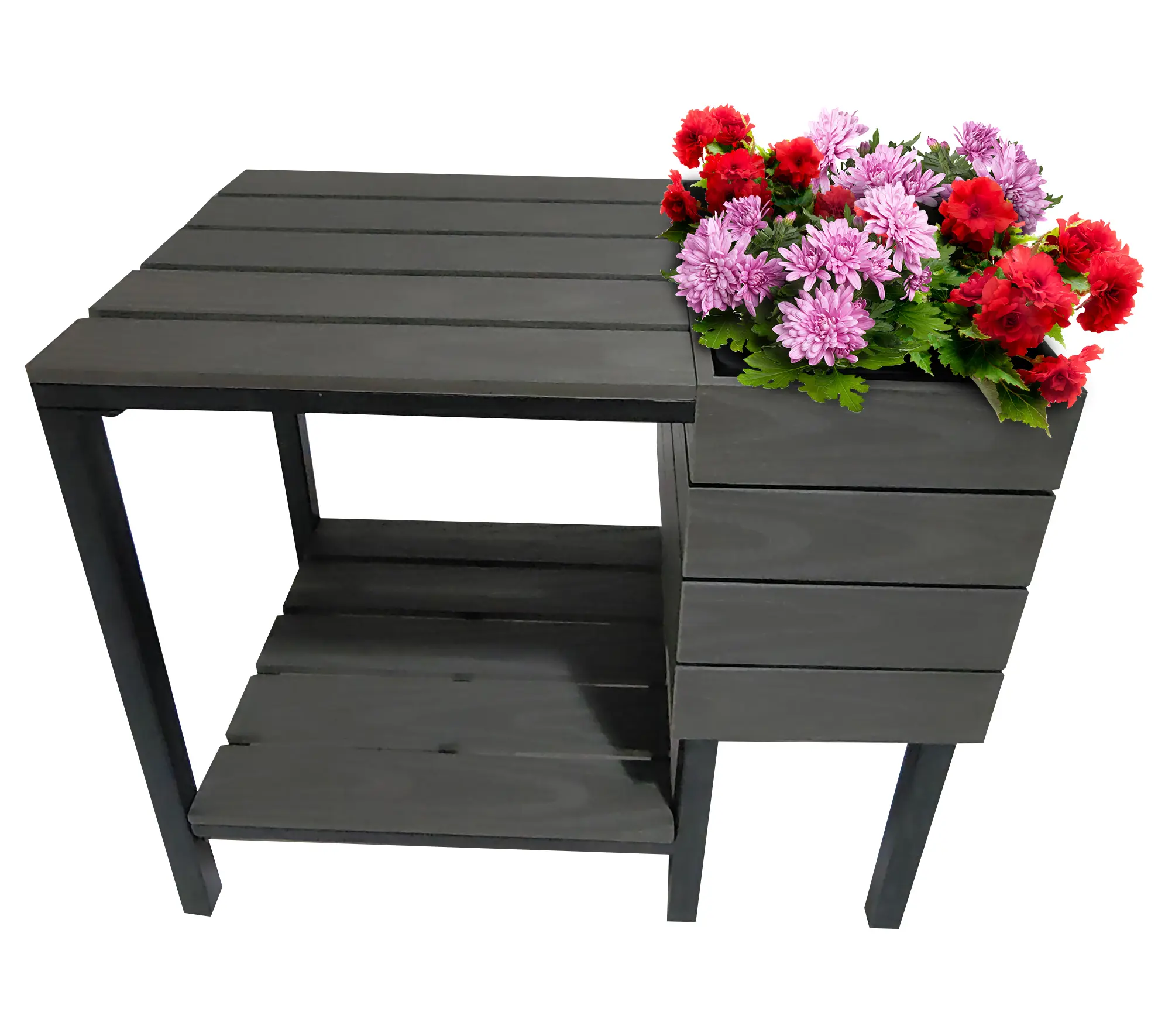 ATLeisure Outdoor Side Table with Built-in Planter