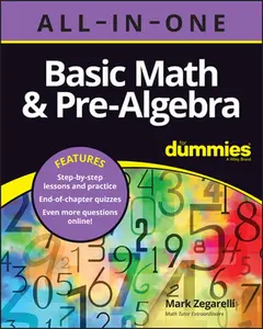 USED-Basic Math & Pre-Algebra All-In-One for Dummies (+ Chapter Quizzes Online) by Zegarelli, Mark (Paperback)
