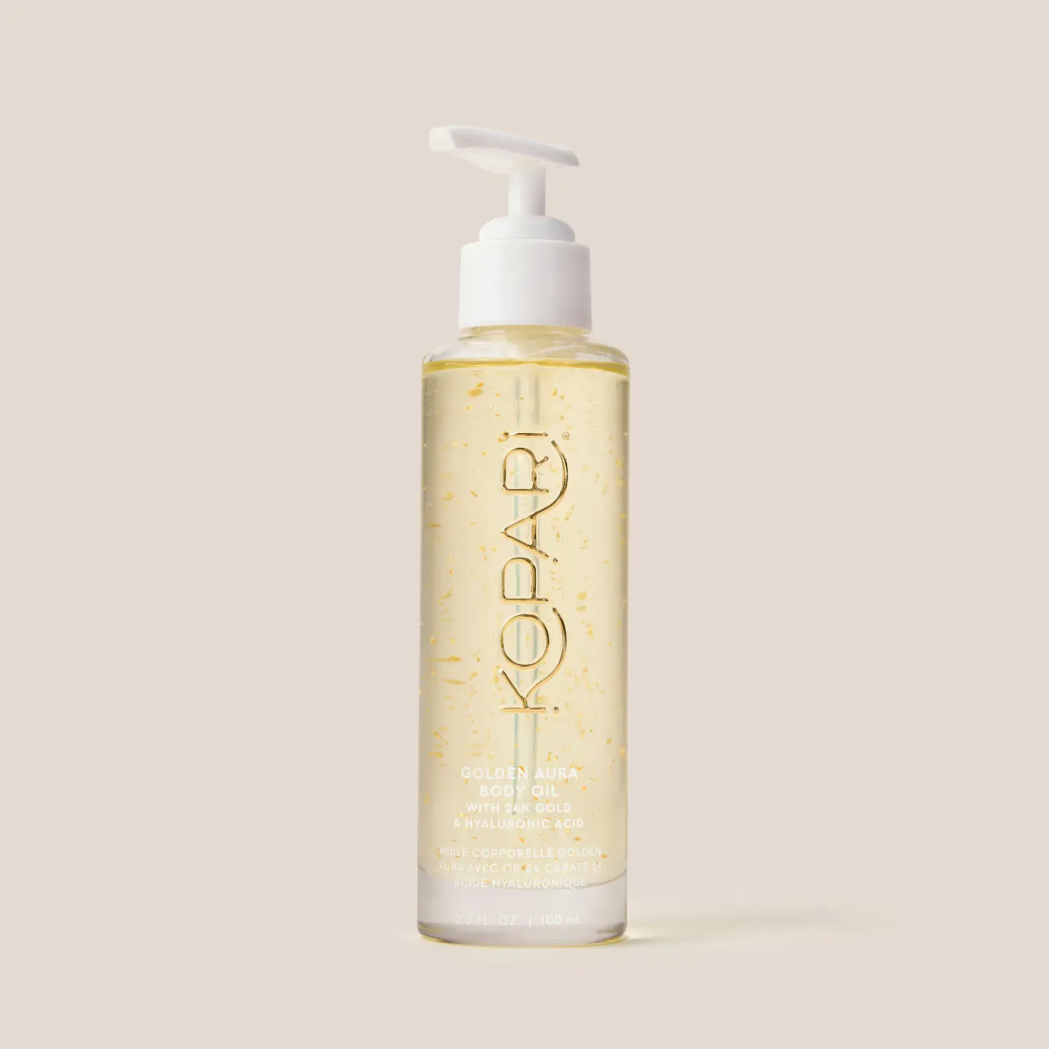 Kopari Golden Aura Body Oil - Hyaluronic Acid Body Serum Oil, Non-Greasy, Vanilla Musk Scent