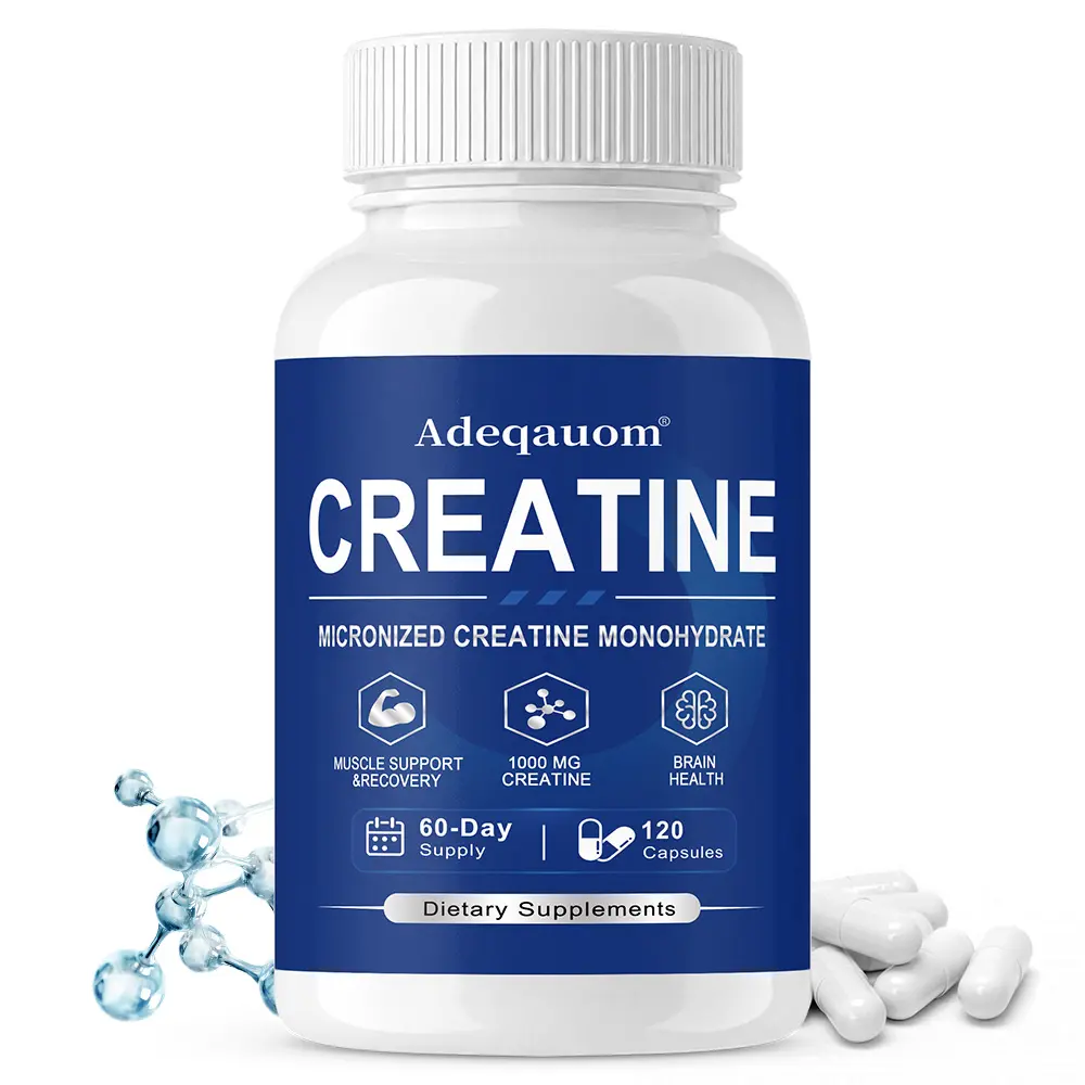 Creatine Health Supplement, Supports Muscle Health and Brain Health, 120 Capsules