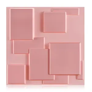 Aadesh 3D Cubic Wall Panel, Geometric Texture Design, PVC Waterproof and Fireproof, Suitable for Living Room, Lobby, Bedroom, Hotel, Office, Game Room, TV Backdrop Decoration, 11.8 inches x 11.8 inches, (Includes a roll of tape for installation).