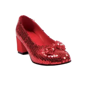 Women's Red Sequined Shoes