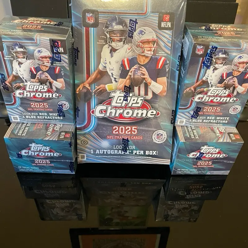 Furyuscardbreaks - 1 2025 Topps Chrome Football hobby box + 4 2025 Topps Chrome Football blaster boxes break PYT