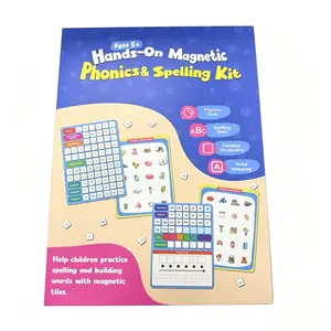 Magnetic Phonics & Spelling Kit for Kids Ages 5+, 108pcs Tiles, Word Mapping Mats, Homeschool Learning Toy