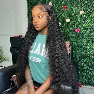 Bling Hair TikTokShopBlackFriday 30 inch 13x4 Lace Front Wigs Human Hair Wigs HD Transparent Deep Wave Pre Plucked Curly Lace Front Wigs 180% Density For Black Women