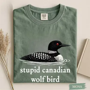 [Sale up to 70%]  Comfort Colors Stupid Canadian Wolf Bird Shirt, Hockey Romance LGBT Hockey Fan Gift, Heated But Devote Movie Sweatshirt, Team Hollanov Tee