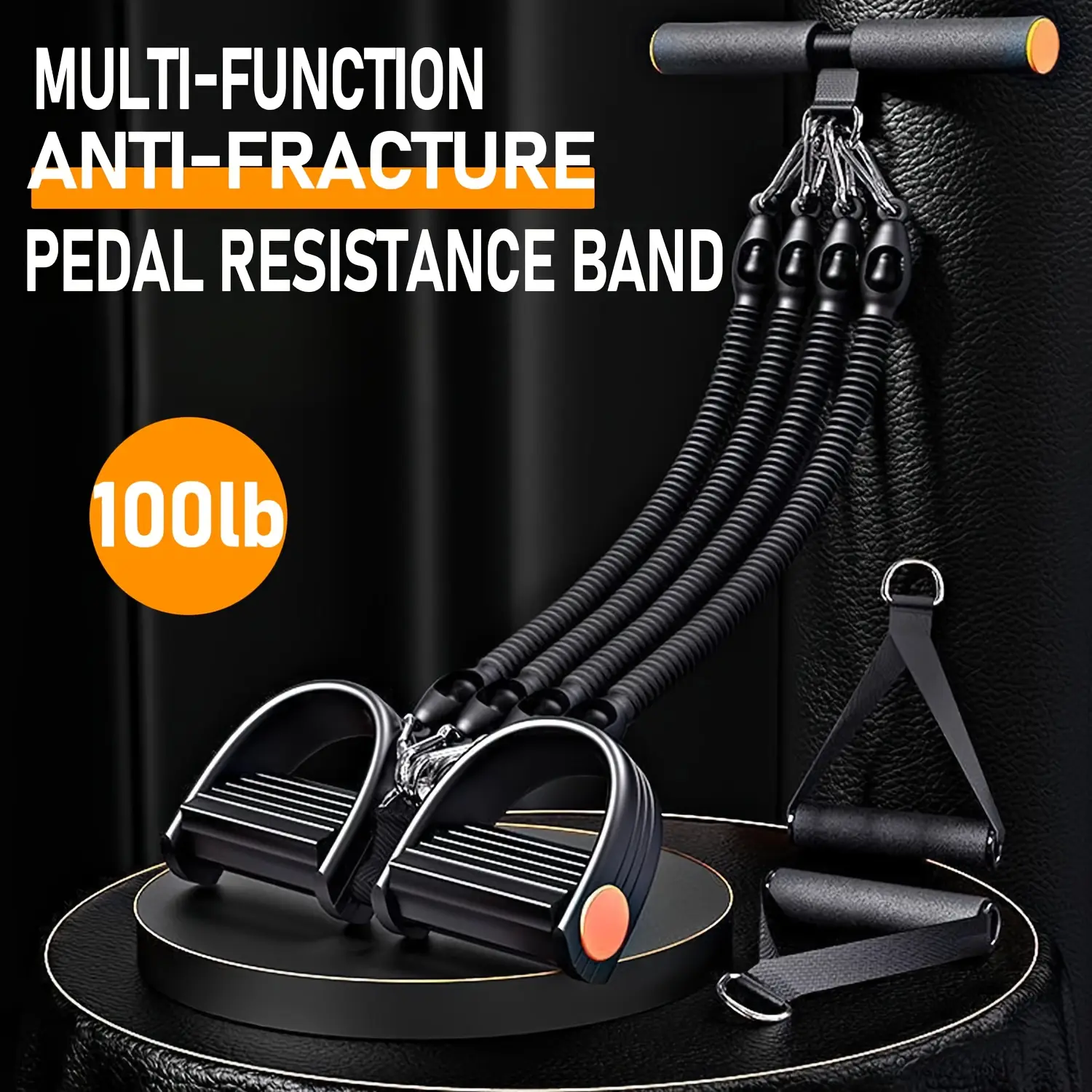 Portable Lightweight Resistance Band Set with T-Handle, Door Anchor, Foot Pedals and Storage Bag for Home Workouts, Multi-Use Fitness Equipment for All Skill Levels