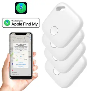 【Air Tag Tracker 1/2/4Pack】BT Item Finder Compatible with Apple Find My App (iOS Only) – USB-C Rechargeable Tracking Tag for Keys, Wallet, Luggage, Backpack – Long Range Locator for Personal Belongings – Black/white