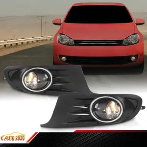 Fit For 10-14 Golf MK6 TDI Jetta Sport Wagon Bumper Fog Lights w/ Switch + Bulbs