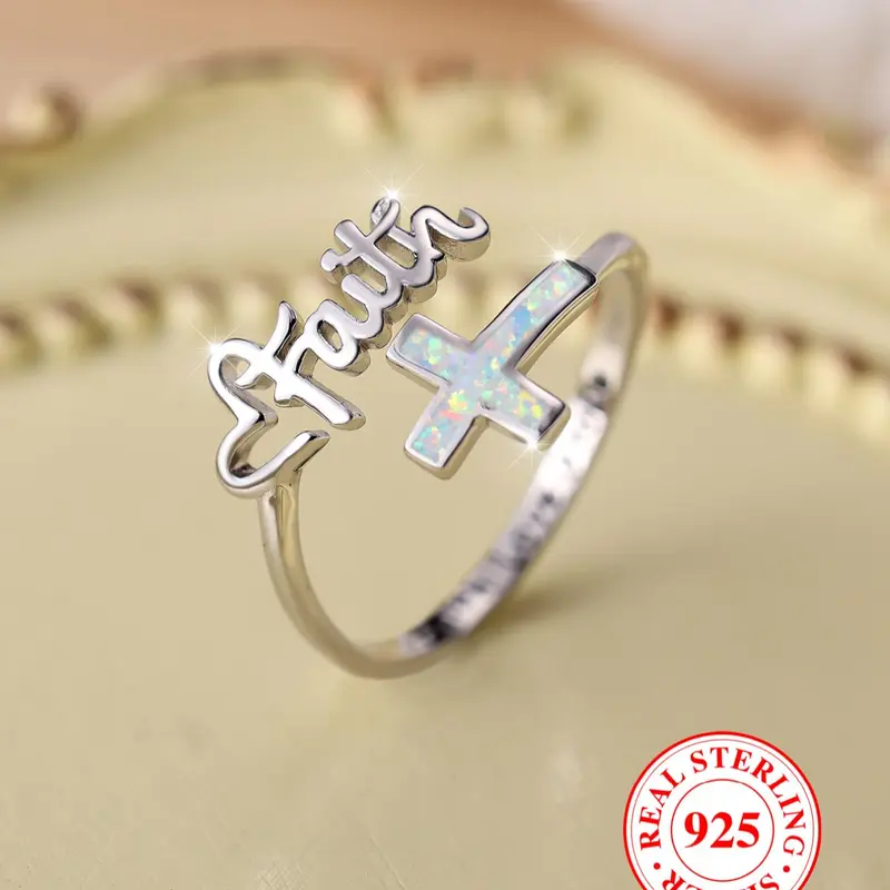S925 Sterling Silver Fashion Cross Design Cuff Ring, Criss Cross Ring, Rhinestone Decor Adjustable Open Ring, Fashion Rings, Statement Ring, Fashion Jewelry Accessories for Women & Men