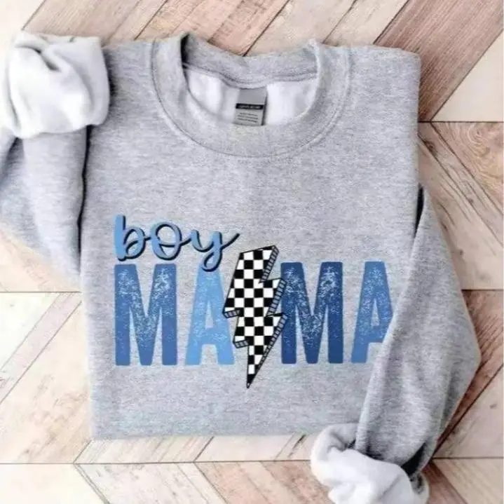 Boy Mama shirt or sweatshirt, cozy gift for moms of boys, perfect for Mother's Day, new mom sweater, Mama Life pullover celebrating motherhood daily love