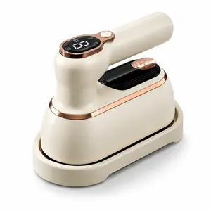 Travel Steamer, Steamer for Clothes, 1200W Clothes Steamer with 10-Second Heat Up, LED Display and 180? Rotatable Handle, Ceramic Soleplate for Travel and Office