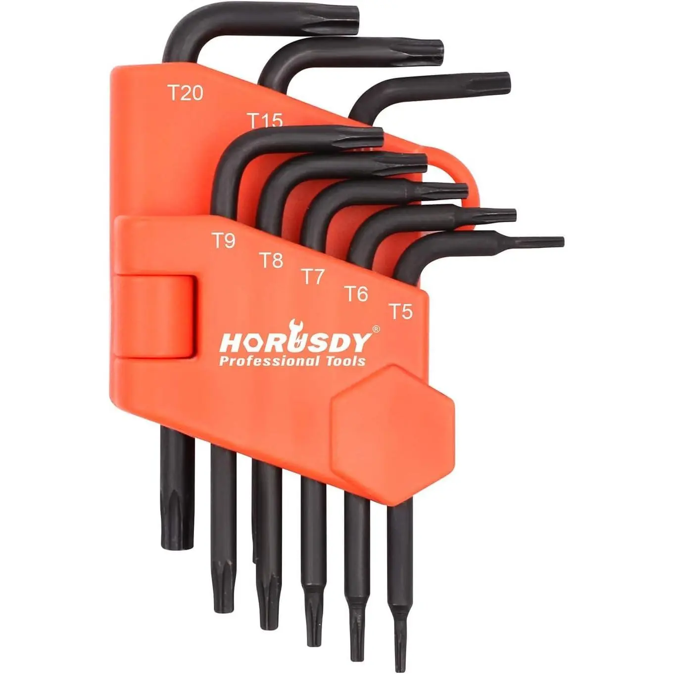 SEDY 8-Piece Tamperproof Mini Torx L Key Set - Cr-V Torx Star Allen Wrenches (T5,T6,T7,T8,T9,T10,T15,T20; 0.7mm,1.5mm,2mm,3mm)