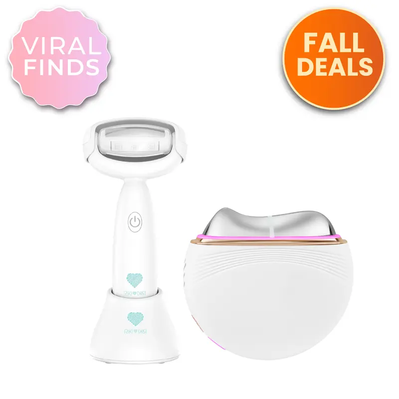 RIKI High Roller & Sculptress Bundle - Advanced LED & Microcurrent Roller and Sculpting Tool for skin rejuvenation
