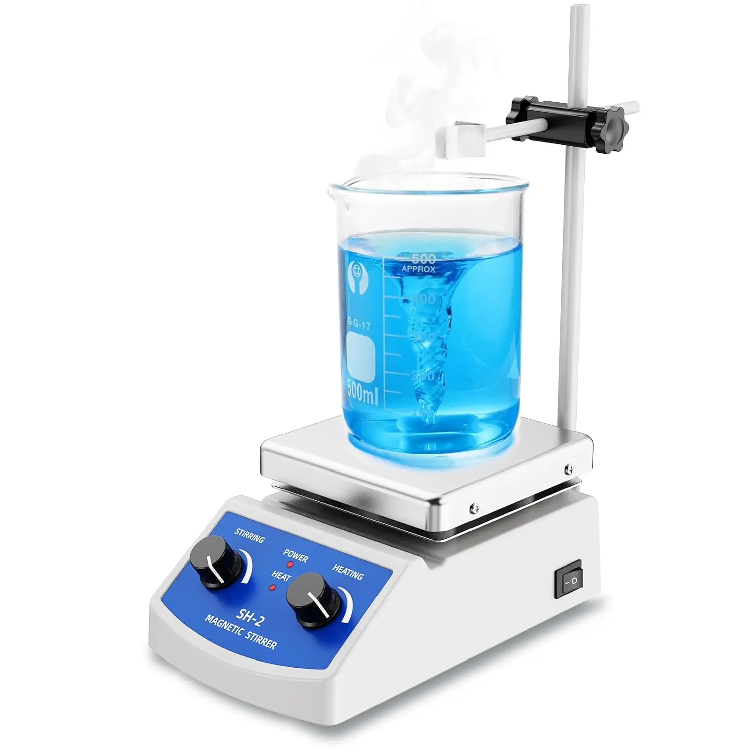 Hot Plate w/Stir Bar,100-2000rpm Hotplate Stirrer, 180W Heating Power Hot Plate Stirrer, Max 520℉ Hot Plate with