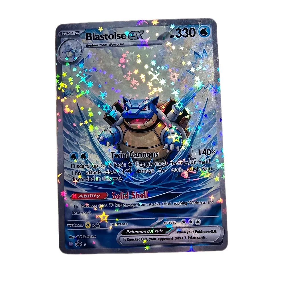 Blastoise ex Stained-Glass Design Edge-to-Edge Star Pattern Holographic Standard Size and English Back Display and Collect Card! - TikTok Shop Blastoise ex Stained-Glass Design Edge-to-Edge Star Pattern Holographic Standard Size and English Back Display and Collect Card! - TikTok Shop