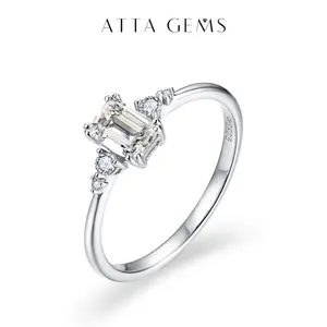 Synthetic Moissanite Gemstone Morgan Spinel Ring for Women  Wedding Engagement Jewelry R114