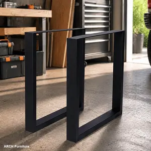 ARCH Square Table Legs 28X 24" ,Wide Metal Table Legs , Heavy Duty Steel Desk Legs Table Leg Dining Table Legs Coffee Desk Leg, Set of 2