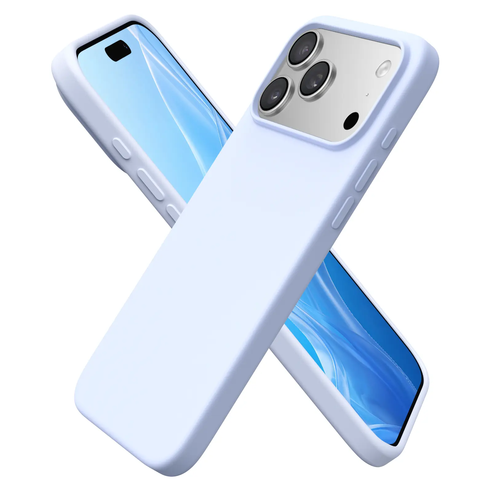 ORNARTO Protective Smartphone Casing for iPhone 17, 16, 15 Series, Slim 3-Layer Liquid Silicone Soft Gel Shockproof Phone Cover, Anti-Scratch Microfiber-Lined Phone Accessories