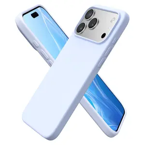 ORNARTO Protective Smartphone Casing for iPhone 17, 16, 15 Series, Slim 3-Layer Liquid Silicone Soft Gel Shockproof Phone Cover, Anti-Scratch Microfiber-Lined Phone Accessories