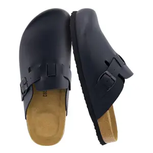 CUSHIONAIRE Hana Womens Clogs | Comfortable Vegan Suede Clogs for Women | Slip On Potato Shoes with Cork Footbed  Black 7.5W