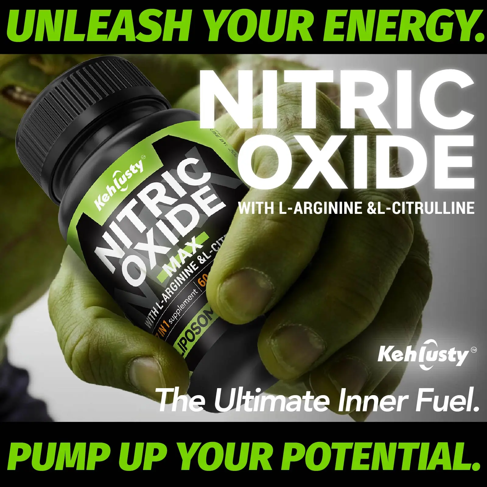 7-in-1 Gluten-Free Nitric Oxide Fitness Supplement Capsules - FDA