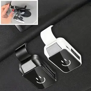 Easy One-Hand Operation Car Glasses Holder, Durable Plastic Sunshade Clip, Universal Fit Interior Accessory for Vehicle Glasses Hook, Car Sunglasses Holder, Car Accessories, Durable Auto Accessory