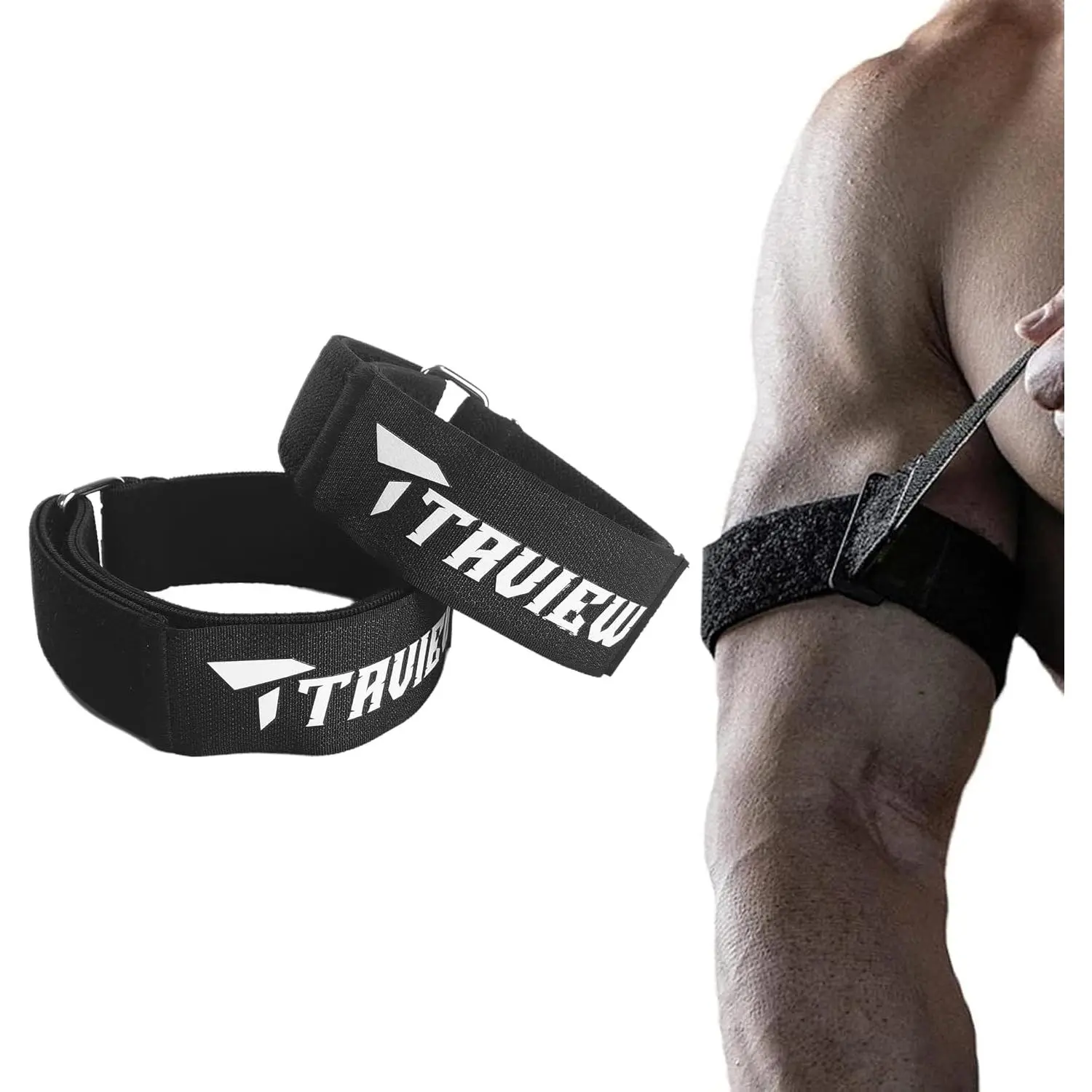 Adjustable Elastic Occlusion Bands for Arms, BFR Workout Straps with Quick Release Buckle for Bicep Muscle Growth, Adjustable Elastic Band