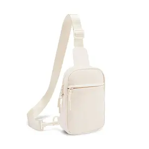 Unisex Trendy Chest Crossbody Bag Waterproof Polyester Lightweight Casual Sports Sling Shoulder Bag for Outdoor Daily Travel