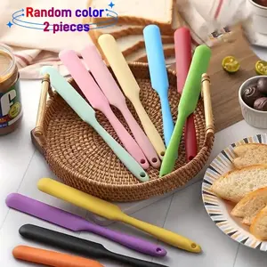 2-Piece Nordic Style Silicone Spatula Set, Bakeware, Baking Tools, Heat Resistant, Non-Stick, Easy Clean, Ergonomic Handle, Ideal for Baking, Cooking, Outdoor Use