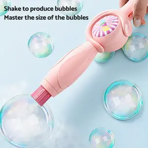 Smoke Bubble Wand Set, Smoke Bubble Machine Toy, Handheld Bubble Blower Magic Stick, Electric Bubble Gun, Parent-Child Interaction Gift, Handheld Bubble Maker