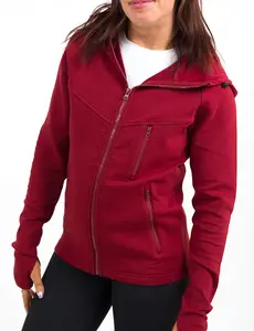 Rest Day Zip Up Sweatshirt | Dark Red
