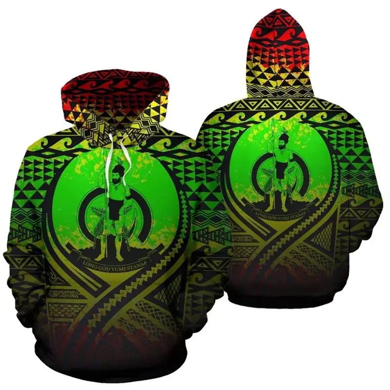 2026 3D Epi Seal Of Vanuatu Polynesian Patterns Print Hoodies For Men Women Coat Arms Graphic Hooded Sweatshirts Clothes Hoodie Long Sleeve Tops