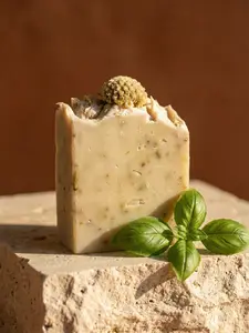 THERA VITALIS – Basil & Olive Oil Rejuvenation Soap (4.5 oz / 127.6 g)