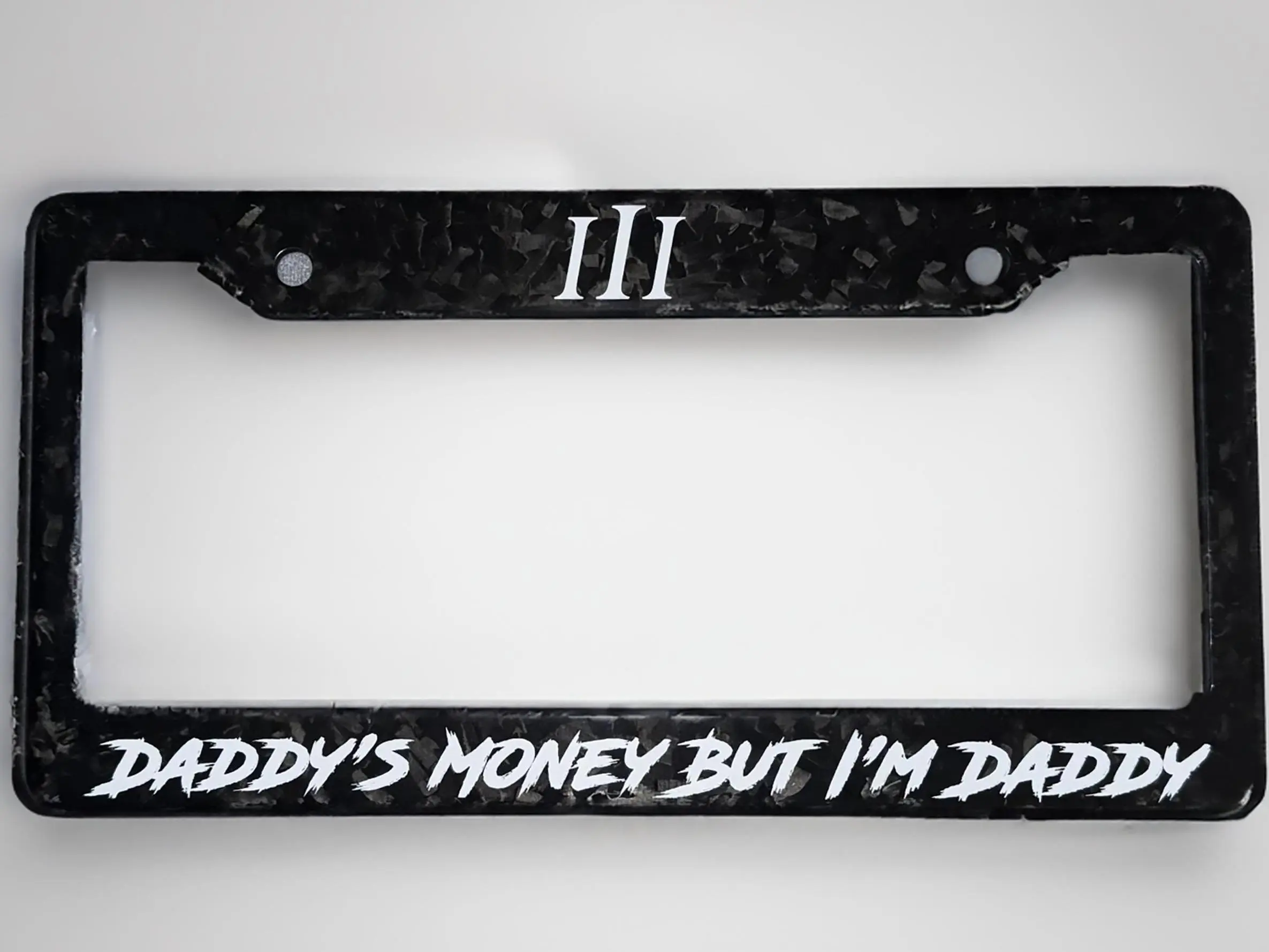 "DADDY'S MONEY" LICENSE PLATE FRAME
