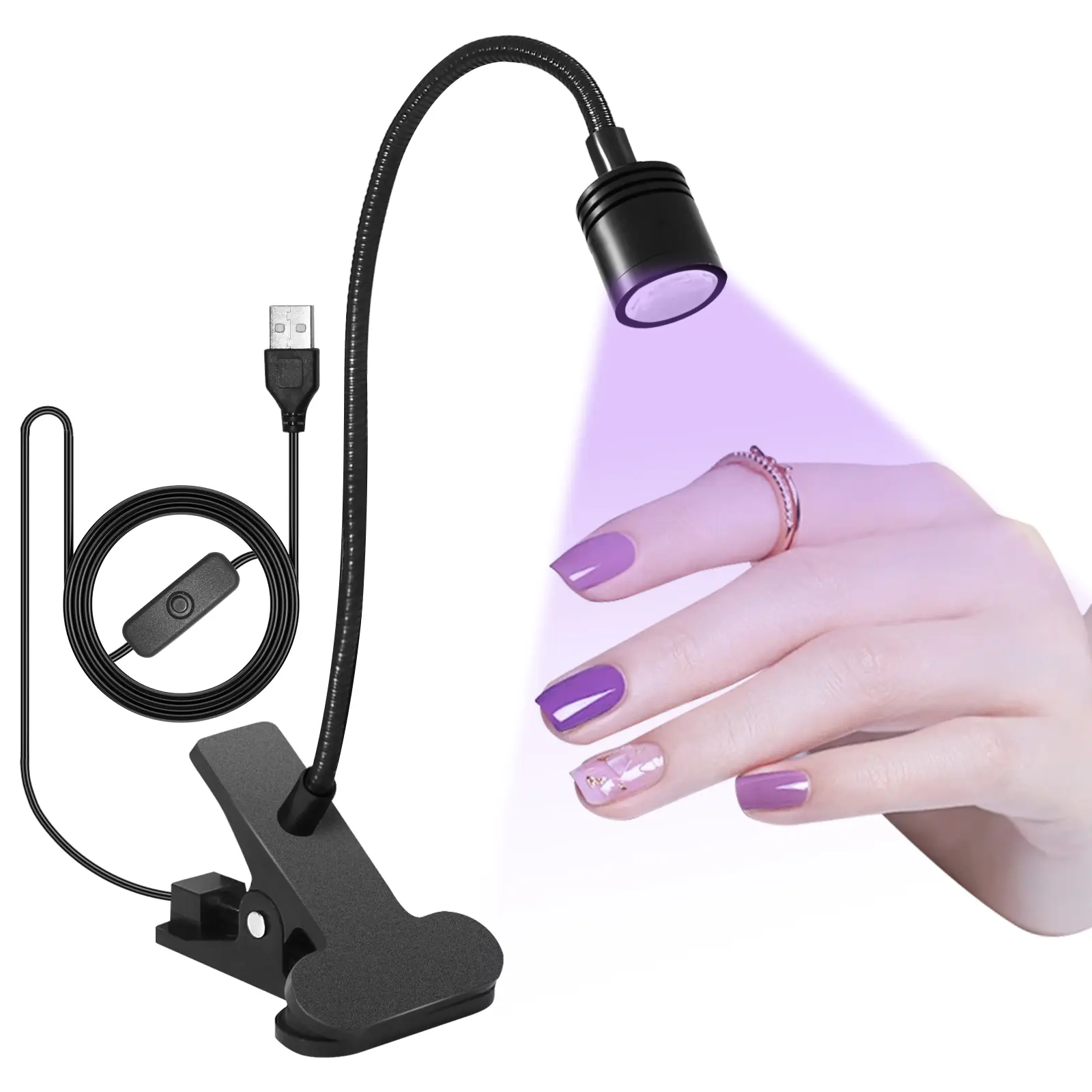 360°Adjustable Gooseneck U V Lamp for Gel Nails
