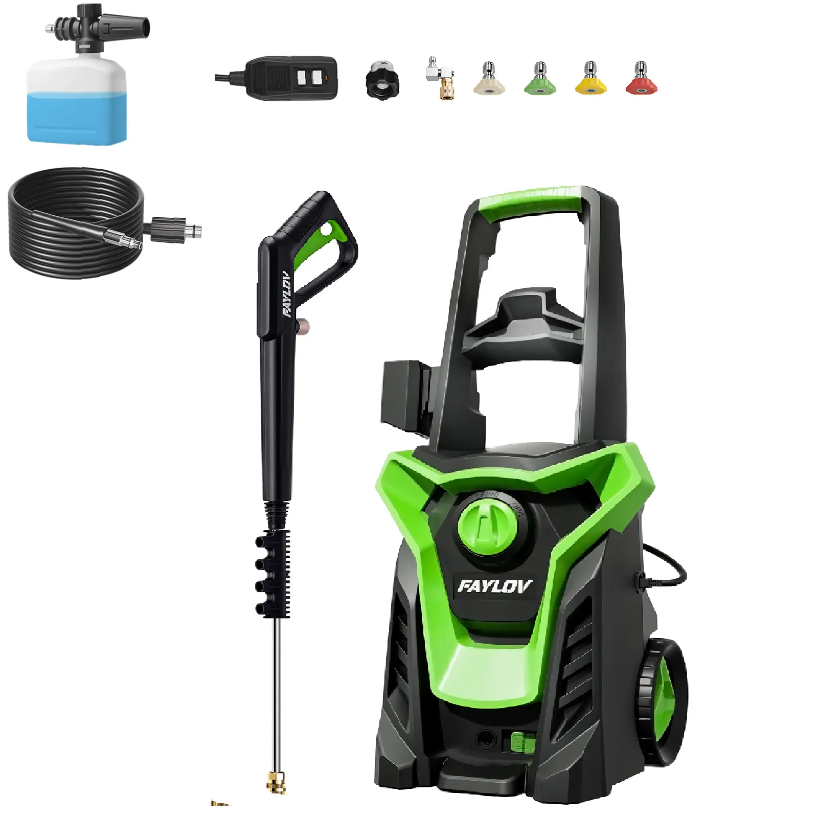 Heavy Duty Portable Electric Pressure Washer (Handheld Power Washer) – High Spray Pressure, Adjustable Nozzles, Foam Cannon Attachment – for Heavy Duty Cleaning, Father’s Day Dad Gift, High Spray Pressure Washers