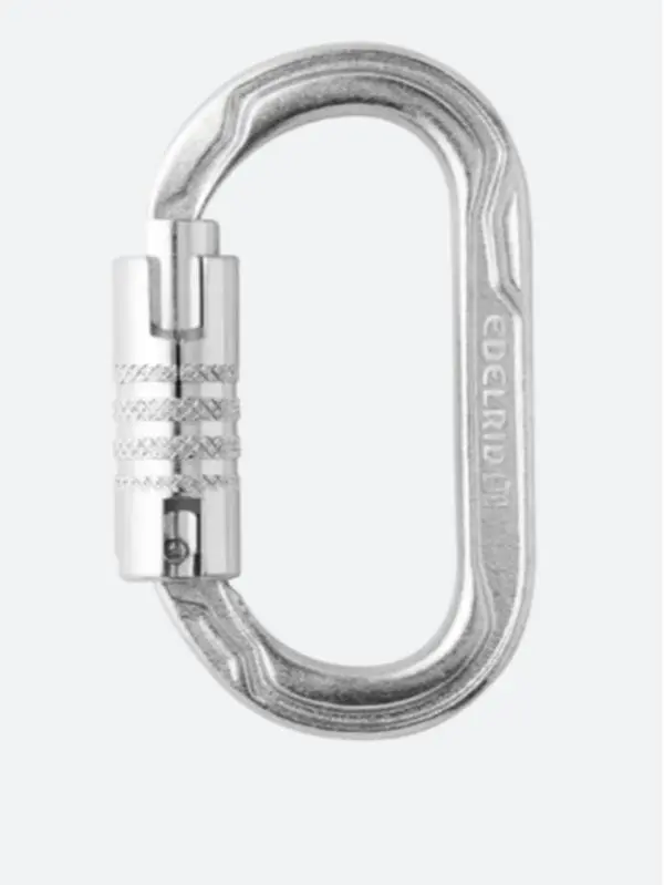 EDELRID PROFESSIONAL OVAL POWER STEEL ANSI LOCKING CARABINERS