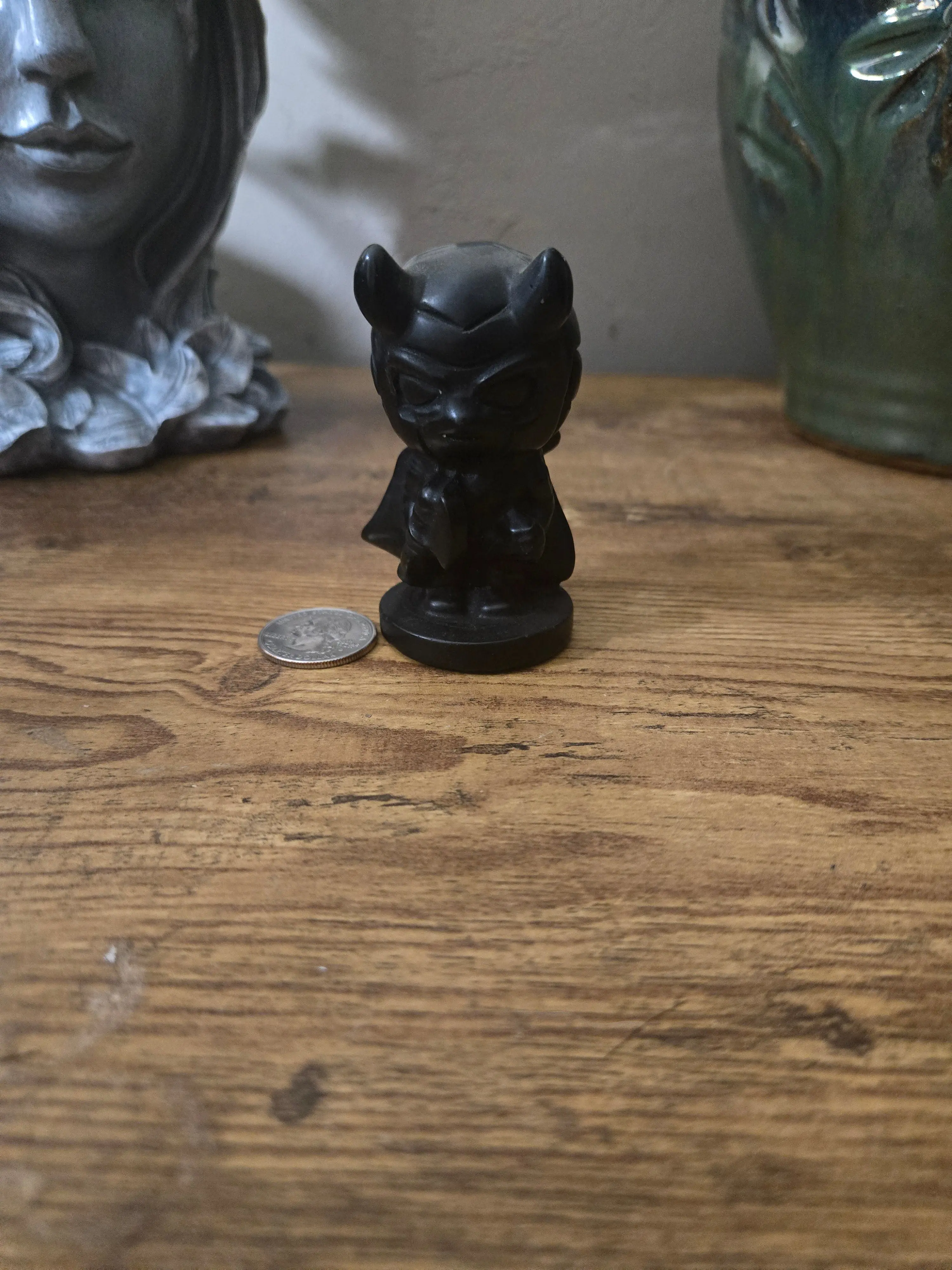 Natural Carved Obsidian Norse God Guardian Figure - Home Decor Statue, Indoor Decor Ornament for Focus Maintenance, Disorder Clearing & Flaw Exposing Home Supplies, Clears Chaos, Decorative