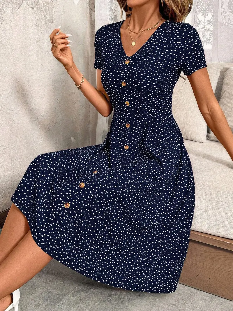 Navy dress with white polka dots tranch court outfit