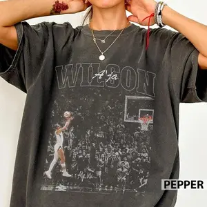 Aja Wilson Basketball Champion T-Shirt - Comfort Colors Retro Rap Tee - Las Vegas Women's Basketball Graphic Shirt - MVP Game Day Apparel - Pro Hoops Fan Gift