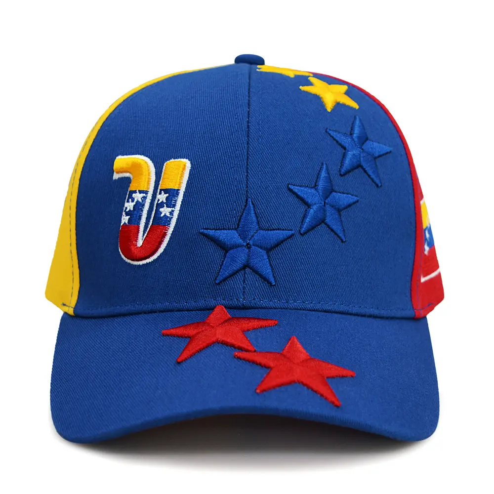 Colorful Seven Star Baseball Cap-Blue