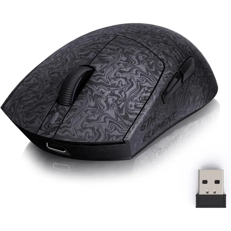 ZORNHER x Mloong MX301 PRO Wireless Gaming Mouse, 60g Lightweight, PAW3315 Sensor, 16000 DPI, Carbon Fiber Texture, Tri-Mode Wired/Bluetooth/2.4GHz, Ergonomic Design for PC & Laptop