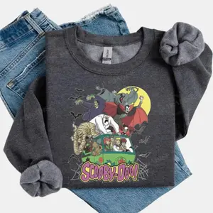 Scooby Doo Halloween Sweatshirt, Retro Horror Tee, Funny Spooky Sweatshirt for Fans, Vintage Fall Gift, Mystery Vibes, Scooby Doo Sweater