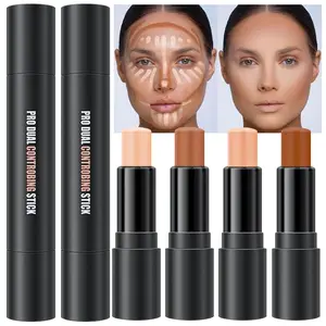 Contour Stick Makeup Set Concealer Stick Cream Contouring Palette Makeup Kit for Beginners Nose Bronzer Sticks Liquid Contour Face Highlighter Makeup 02+03