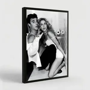 NBHYK Carrie and Mr Big Poster Black And White Vintage Movie Poster for Boys Room Teen Room Girl's Room Modern Art Design Artistic Wall Decoration