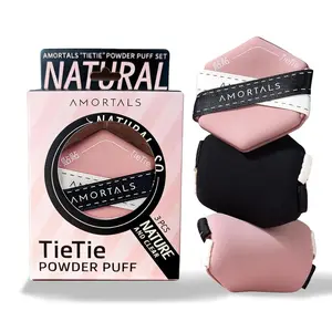 AMORTALS Rubycell Makeup Puffs, 3PCS Soft Non-Cakey Powder Puffs for Foundation & Concealer, Dry & Wet Use